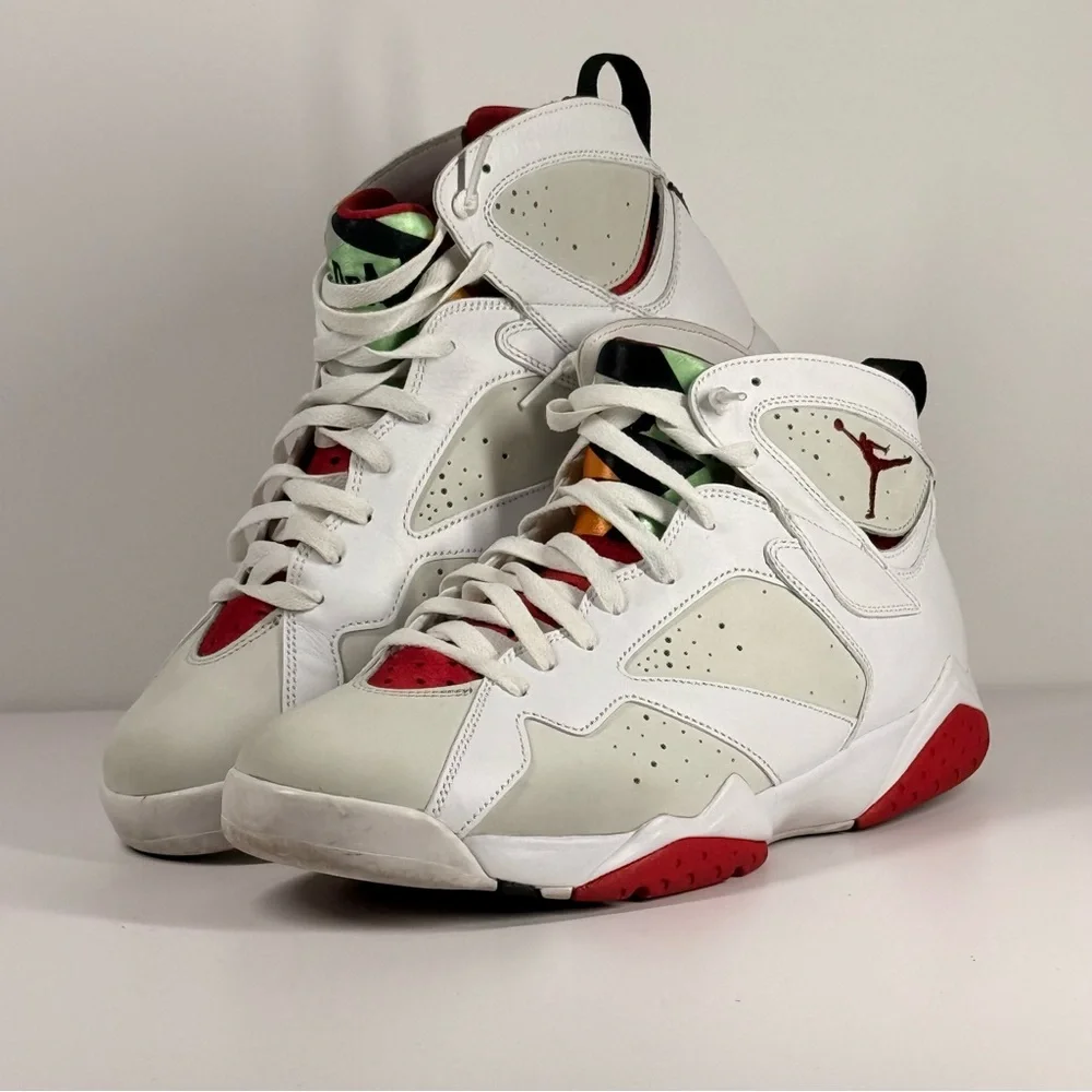 Air Jordan 7 Retro Hare White True Red Men's Size 12 - 304775-125 - Picture 1 of 13